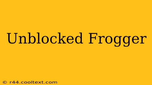 Unblocked Frogger