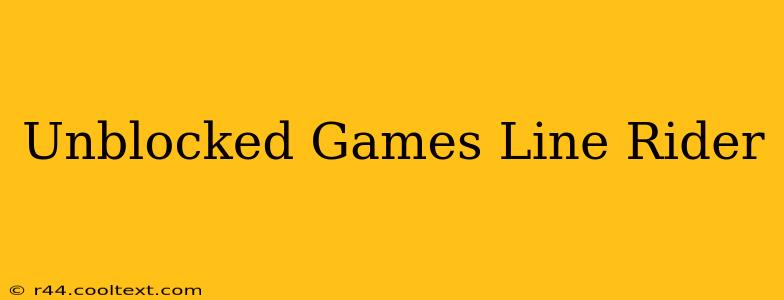 Unblocked Games Line Rider