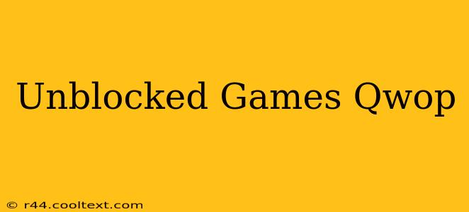 Unblocked Games Qwop