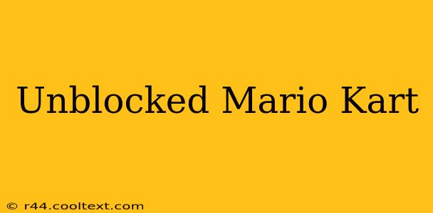 Unblocked Mario Kart