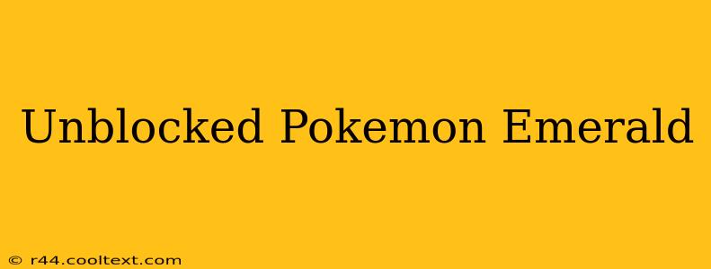 Unblocked Pokemon Emerald