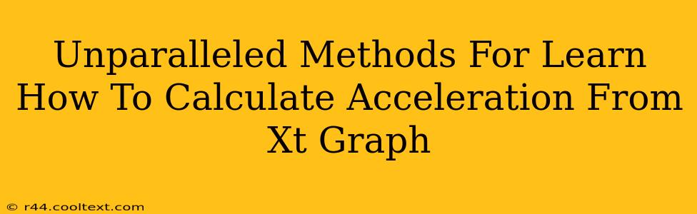 Unparalleled Methods For Learn How To Calculate Acceleration From Xt Graph