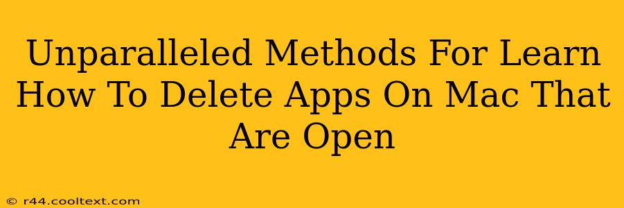 Unparalleled Methods For Learn How To Delete Apps On Mac That Are Open