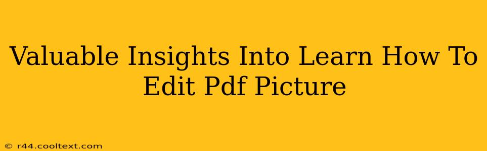 Valuable Insights Into Learn How To Edit Pdf Picture