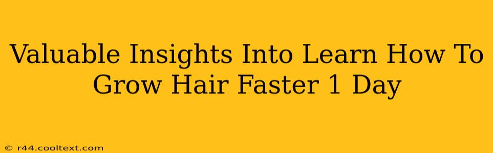 Valuable Insights Into Learn How To Grow Hair Faster 1 Day