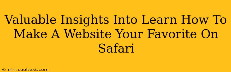 Valuable Insights Into Learn How To Make A Website Your Favorite On Safari