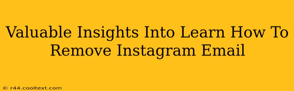 Valuable Insights Into Learn How To Remove Instagram Email