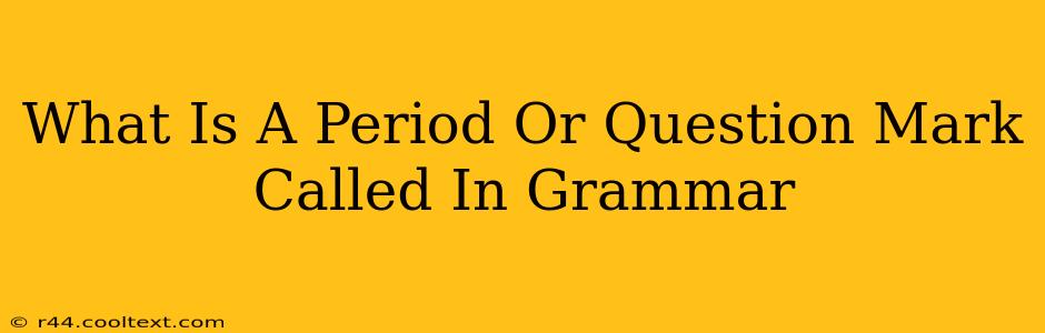 What Is A Period Or Question Mark Called In Grammar